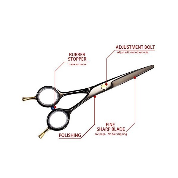 Ciseaux cheveux 5.5 pouces professionnel Ciseaux de coiffure Dilution salon de coiffure Ciseaux Set coupe de cheveux Ciseaux 