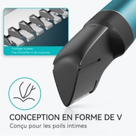 kensen Tondeuse Corps Homme, 3 en 1 Tondeuse Homme Partie Intime, Tondeuse Intime Précision Étanche IPX7 Wet&Dry Rechargeable
