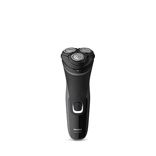 Philips Rasoir électrique pour homme série 1000 Dry avec lames PowerCut et tondeuse pop-up Gris