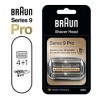 Braun Tête de rasoir électrique pièce de rechange 94M argent, compatible avec les rasoirs électriques série 9 Pro et série 9 