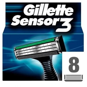 Gillette Sensor3 Lames 8 Recharges - Le rasoir pour homme avec une expérience de rasage exceptionnelle ! - Lot De 2