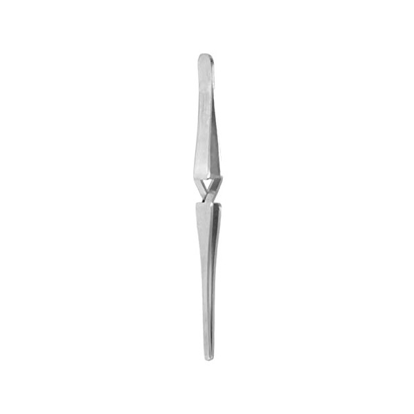 VANGLI Tweezers Cross Lock Stainless Steel Reverse Action Pointed Round Tweezer Acrylic Nail Shaping Tweezers Maintenance Han