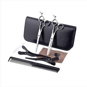 Professionnel Ciseaux de coiffeur Ciseaux de coiffure Set Japan Steel 440C cheveux coupe ciseaux à effiler salon de coiffure/
