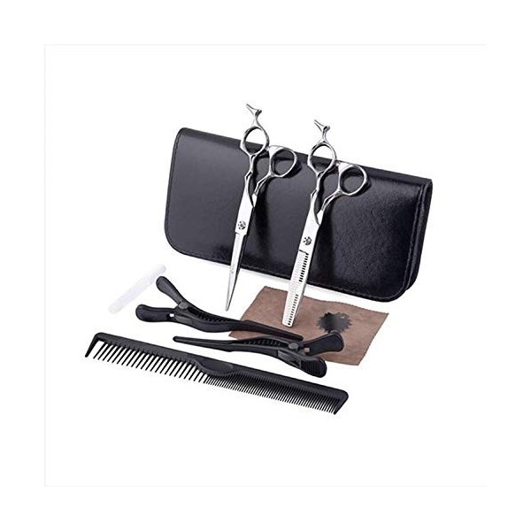 Professionnel Ciseaux de coiffeur Ciseaux de coiffure Set Japan Steel 440C cheveux coupe ciseaux à effiler salon de coiffure/
