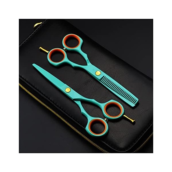 xuangui Ylingling Store JP 440c Acier 5.5 Ciseaux de Cheveux Verts clairs Coupes Coupe-Coiffure de Cisaillement Cisailleme