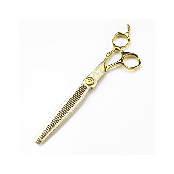 xuangui Ylingling Store Professionnel 7 Gold Damas Scissor Ciseaux De Cheveux Haut De Gamme Coupez Les Outils De Coiffure 