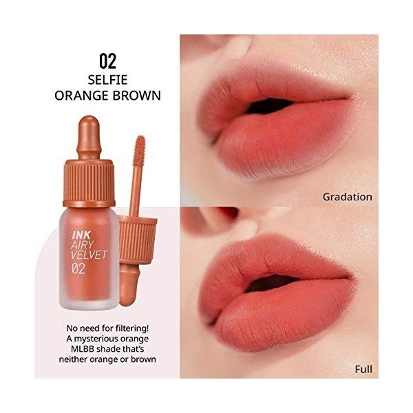 Peripera Ink Airy Velvet AD 02 Selfie Orange Brown