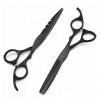 OUYOXI Black Barber Scissors, Sceaux d’amincissement des cheveux, Ciseaux Barbier, Ciseaux de coiffure Couleur: 6 pouces set