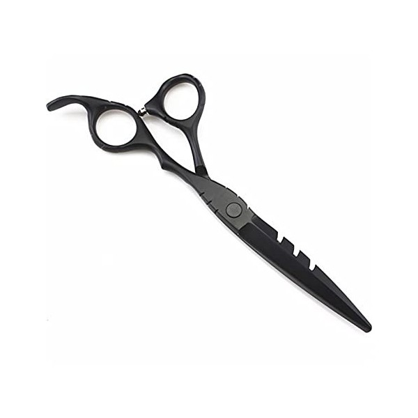 OUYOXI Black Barber Scissors, Sceaux d’amincissement des cheveux, Ciseaux de Barbier, Ciseaux de coiffure Couleur: 6 pouces 
