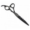 OUYOXI Black Barber Scissors, Sceaux d’amincissement des cheveux, Ciseaux de Barbier, Ciseaux de coiffure Couleur: 6 pouces 