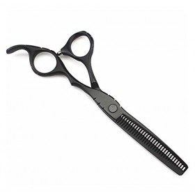 OUYOXI&nbsp;Black Barber Scissors, Sceaux d’amincissement des cheveux, Ciseaux de barbier, Ciseaux de coiffure Couleur: 6 pouces 