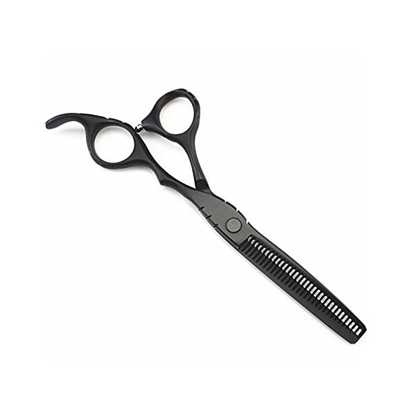 OUYOXI Black Barber Scissors, Sceaux d’amincissement des cheveux, Ciseaux de barbier, Ciseaux de coiffure Couleur: 6 pouces 