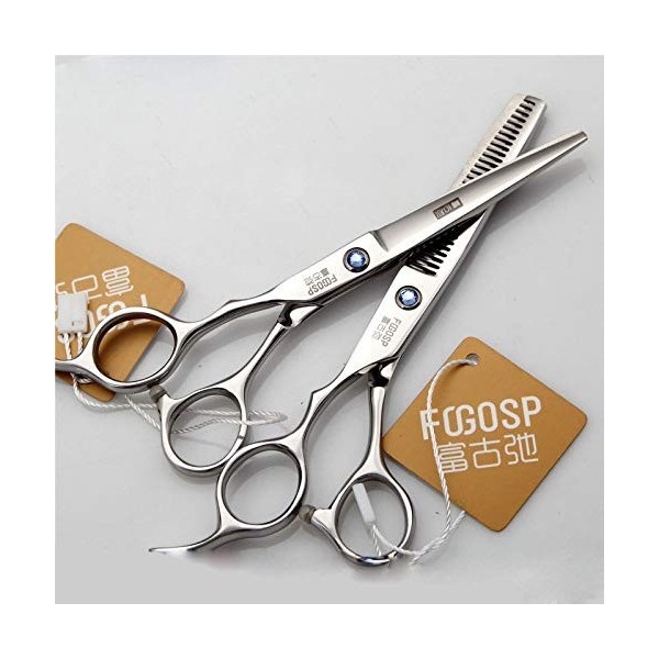 Chaomeiart Coiffure Professionnelle Main Gauche Barber Scissor Set 6.0 Ciseaux À Effiler Dents De Coupe À Plat Ciseaux Outils