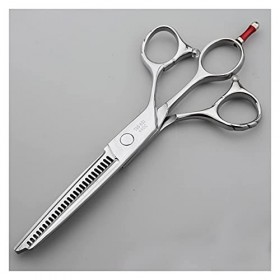 NC Ciseaux de Coiffure Ciseaux créatifs à Trois Couteaux, Ciseaux de Coiffeur en Acier Inoxydable, Ciseaux Plats, Ciseaux à F