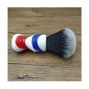 WWWFZS Dscosmetic 24Mm Tuxedo Blaireau de Rasage avec Noeuds de Cheveux Synthétiques avec Manche Barber Pole