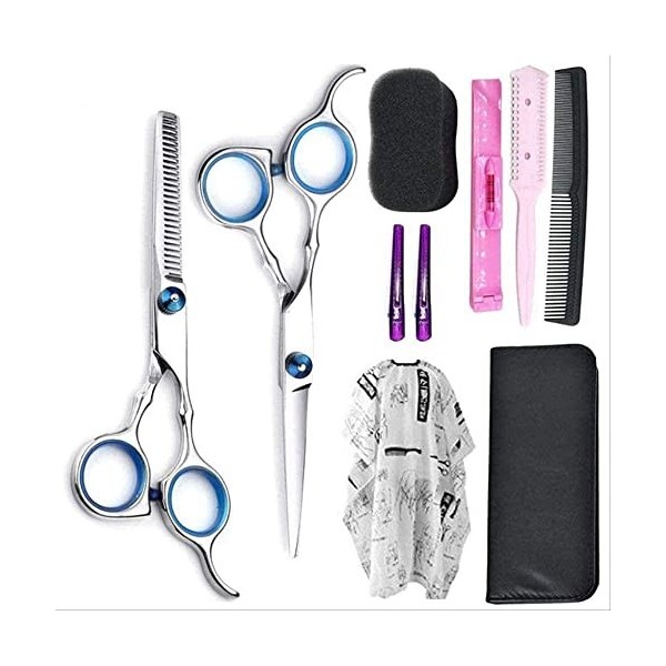 Kit de ciseaux de coiffure pour salon de coiffure professionnel, tondeuse à cheveux, coupe amincissante, outil de coiffure, e