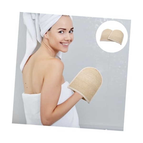 minkissy 14 Pièces Gants De Luffa Gants De Bain Gants Exfoliants Gants De Nettoyage Du Corps Serviettes Pour Le Corps Épurate