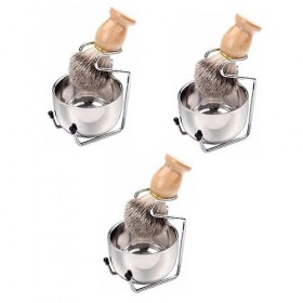 minkissy 3 Ensembles Outil De Rasage Rasoir Pour Hommes Soins Infirmiers Rasoirs Pour Hommes Crème À Raser Tasse Barbe Brosse
