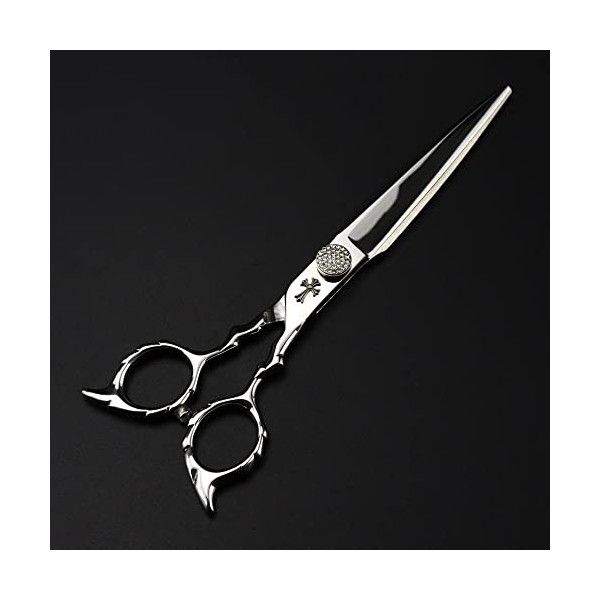 Ciseaux De Coiffeur Ciseaux De Coupe De Cheveux, 6,8 Pouces Professionnel Japon 440c Acier Argent Ciseaux Croix Cheveux Cisea