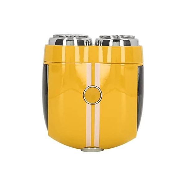 TOPINCN Petite Tondeuse à Barbe Mini Rasoir électrique à Double Usage Sec et Humide 10300 TR/Min pour Les Rencontres Jaune 