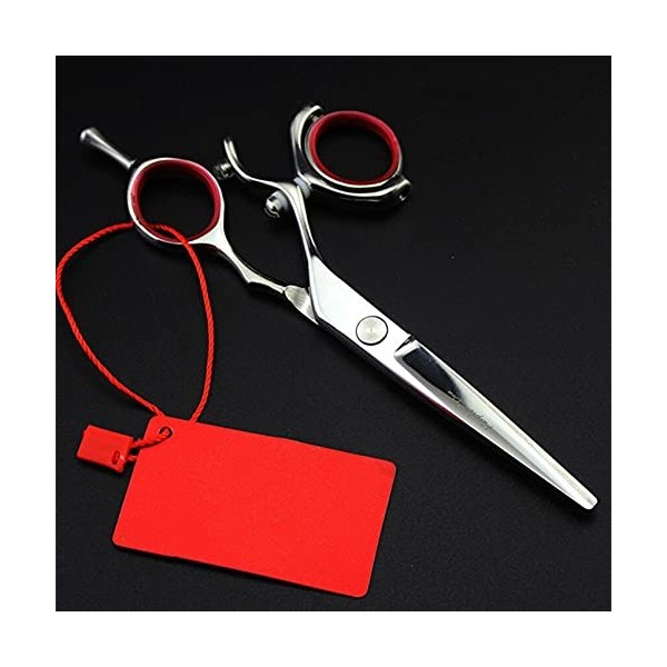 Ciseaux de coupe de cheveux, 5,5 pouces gaucher professionnel 440C rotation coupe cheveux ciseaux coupe barbier coiffure cise