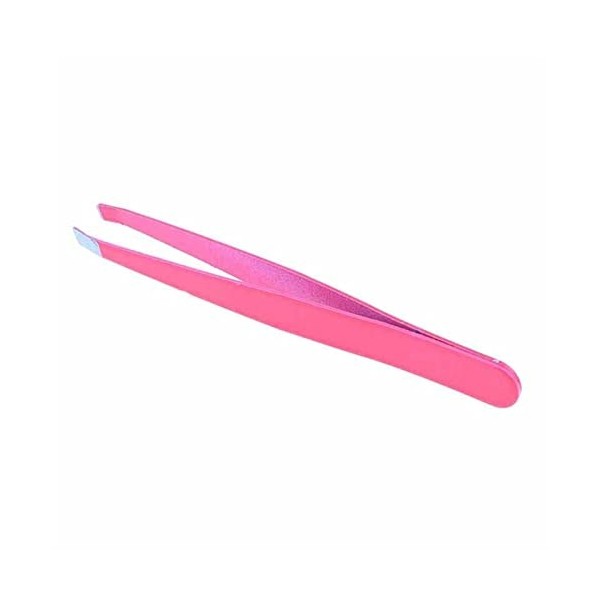 VANGLI Tweezers 1 x Professional Stainless Steel Slant Tip Hair Removal Eyebrow Tweezer Makeup Tool 4Colors Color : Red 