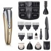 Freestyle Tondeuse cheveux hommes Professionnelle sans fil, Tondeuse Barbe Tondeuses à Cheveux Rechargeable 6 en 1 + 4 peigne