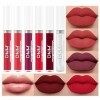 Matte Lip Gloss Set de Maquillage Rouge à Lèvre Liquide Imperméable Professionnel Brillant rouge a levre mat longue tenue - 5