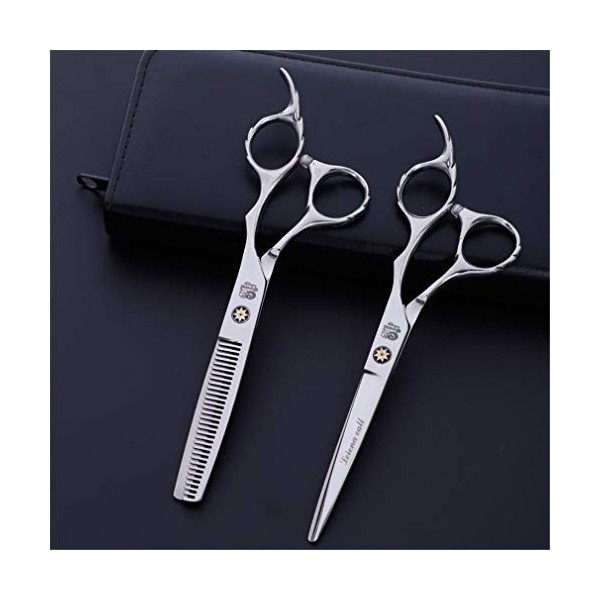 Ciseaux de coupe de cheveux de 15,2 cm, ensemble de ciseaux de coiffeur professionnel en acier inoxydable, légers et tranchan