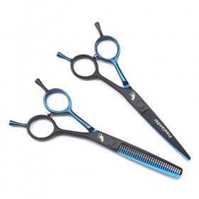 Ciseaux de coiffure professionnels 5,5 pouces 16 cm , ensemble de ciseaux de coiffure et de coupe de cheveux amincissants, c