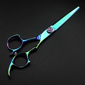 Coiffure Verte Ciseaux Ciseaux à cheveux Ciseaux de barbier professionnel Coupe Diluant Outil de coiffure Cisaillement de coi