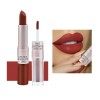 2 en1 Rouge à Lèvres Liquide Mat Tenue Waterproof Liquid Lipstick Matte Pour Les Lèvres Longue Durée Pour Femmes Filles 011R