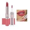 2 en1 Rouge à Lèvres Liquide Mat Tenue Waterproof Liquid Lipstick Matte Pour Les Lèvres Longue Durée Pour Femmes Filles 011R