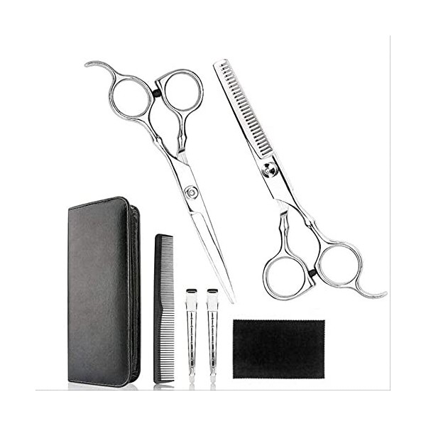 Ciseaux de coiffure, ciseaux de coiffure, kit de ciseaux à cheveux professionnels, ciseaux de coupe de cheveux 6,5 pouces com