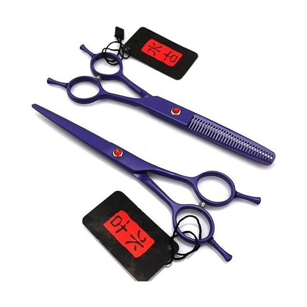 Ciseaux de coiffure, ciseaux de coiffure, kit doutils super tranchants à deux queues, ciseaux de barbier fins, ensemble prof