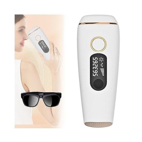 huanzhi Epilateur Lumiere Pulsee Visage, 5e Intensité Lumineuse Ipl Hair Removal Doux Et Indolore Demamly Epilation, pour Fem