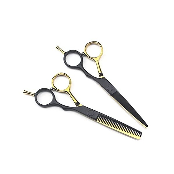 OUYOXI 5.5 pouces Barber Scissors Set, Sceaux d’amincissement des cheveux, Ciseaux de coiffeur, Ciseaux à cheveux ménagers C