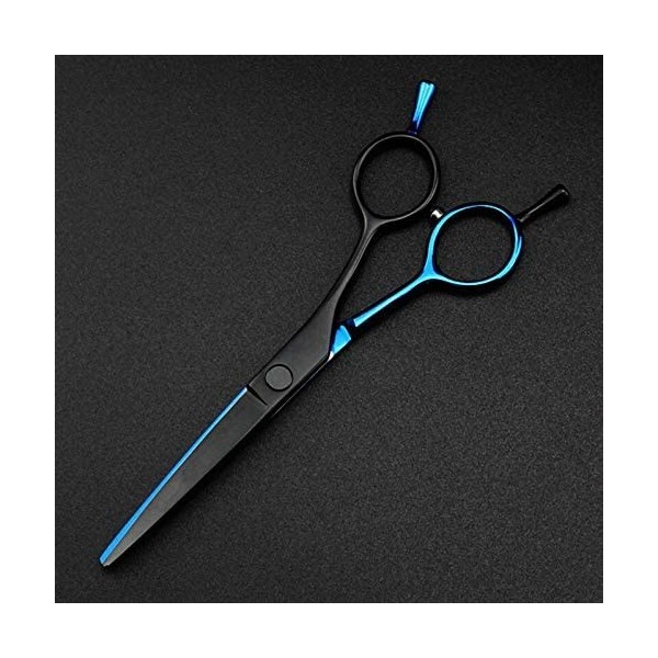 XiYou Ciseaux de Coupe de Cheveux Coupe, Acier Japonais 5,5 Noir et Bleu Salon de Coiffure amincissement Coiffeur Ciseaux 