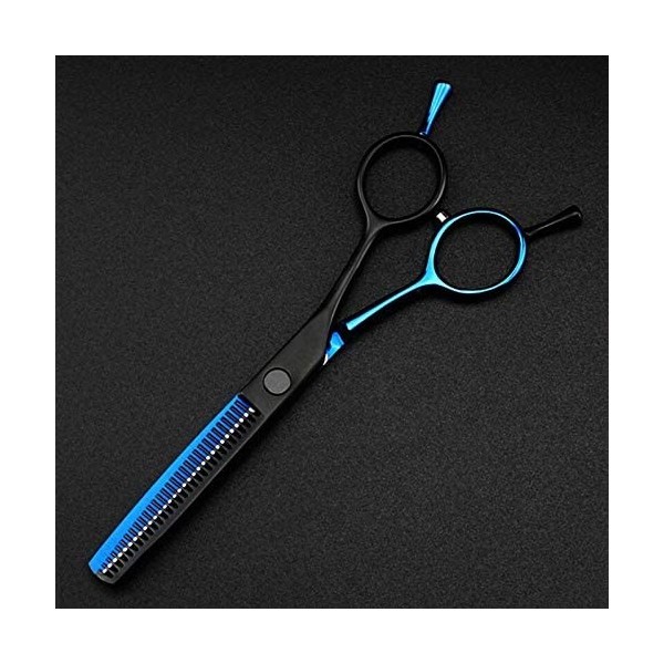 XiYou Ciseaux de Coupe de Cheveux Coupe, Acier Japonais 5,5 Noir et Bleu Salon de Coiffure amincissement Coiffeur Ciseaux 