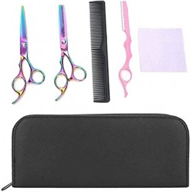Ensemble de ciseaux de coiffure Kit de ciseaux de coupe de cheveux amincissants Ciseaux de cheveux professionnels Outil de pe