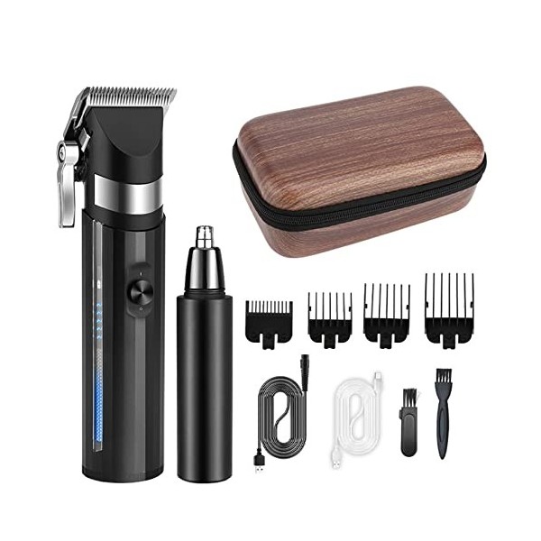 NIEI Kit de coupe électrique pour cheveux + tondeuse pour nez et barbe