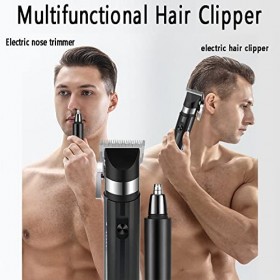 NIEI Kit de coupe électrique pour cheveux + tondeuse pour nez et barbe