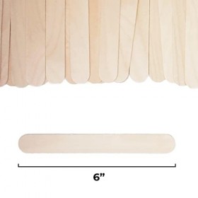Makerstep Lot de 100 grands bâtons de cire en bois - Spatules applicateurs professionnels pour épilation du corps