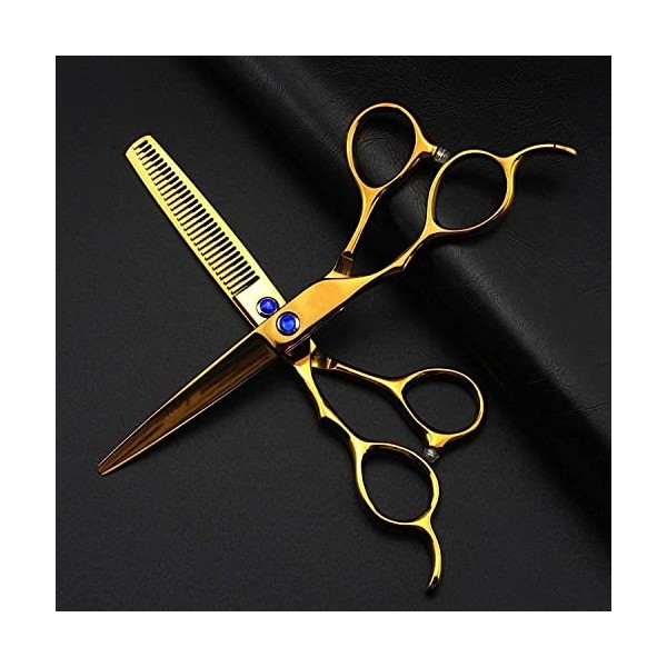 Ensemble de ciseaux de coiffeur, ciseaux de coiffure professionnels pour gauchers Ciseaux à cheveux pour main gauche-6,0 pouc