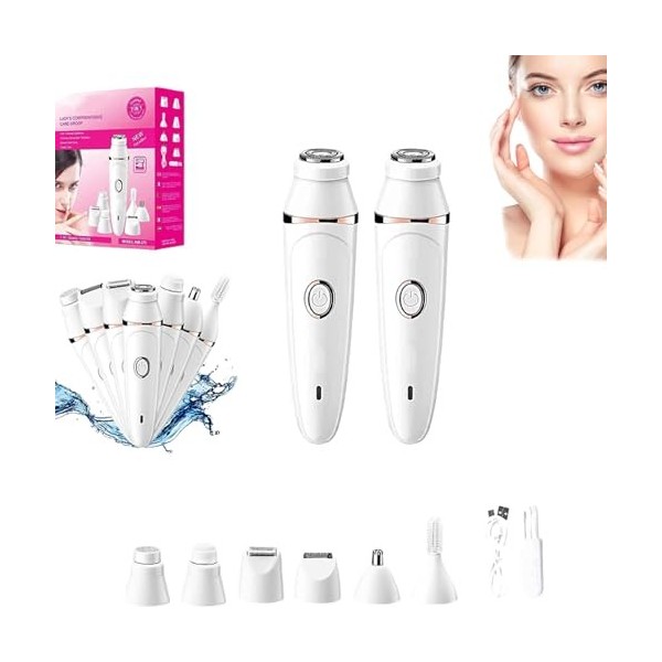 Pluxy Facial Epilator, Pluxy Epil Pro 3.0 Face Epilator, Women Face Epilator, 7 in 1 Pluxy Hair Removal for Women Facial Hair