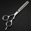 Ciseaux de barbier Ciseaux de coupe de cheveux, 14 cm professionnels en acier 440 C avec pierres précieuses rouges, outils de