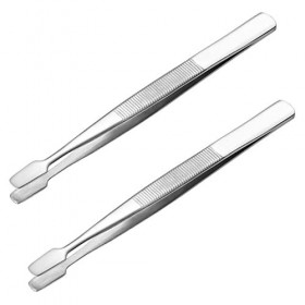 VANGLI Tweezers Stamp tweezers Stainless steel stamp collecting tool Eyebrow forceps Brazing forceps