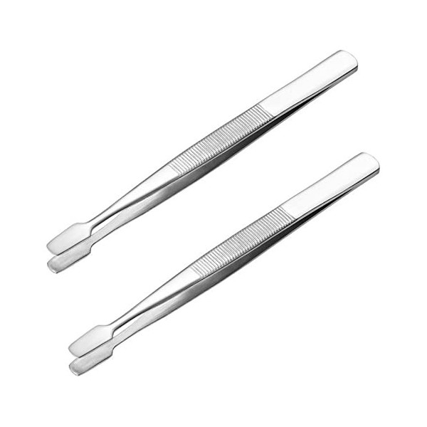 VANGLI Tweezers Stamp tweezers Stainless steel stamp collecting tool Eyebrow forceps Brazing forceps