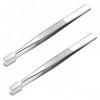 VANGLI Tweezers Stamp tweezers Stainless steel stamp collecting tool Eyebrow forceps Brazing forceps