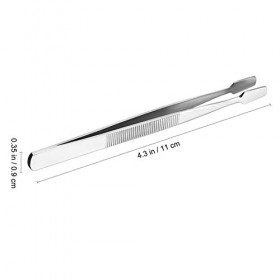 VANGLI Tweezers Stamp tweezers Stainless steel stamp collecting tool Eyebrow forceps Brazing forceps